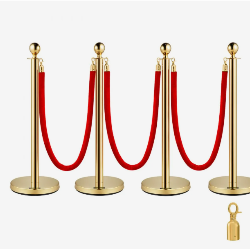 Poteaux de guidage avec cordage velours